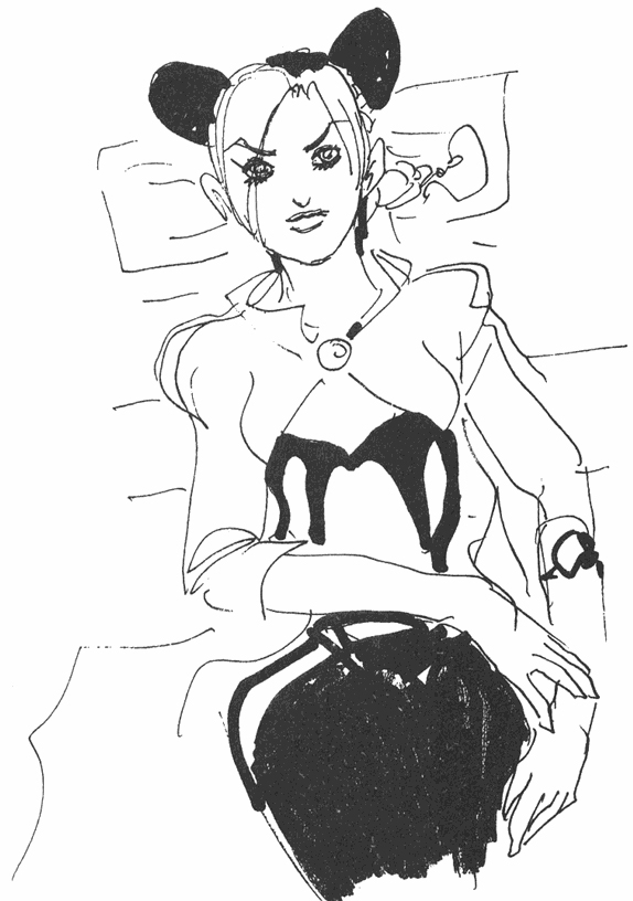Jolyne laying down in bed
